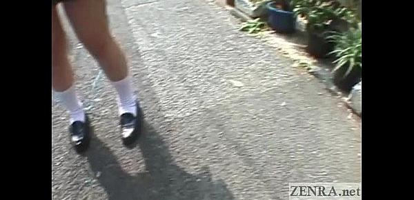  Japanese schoolgirl marbles insertion for jump rope Subtitled